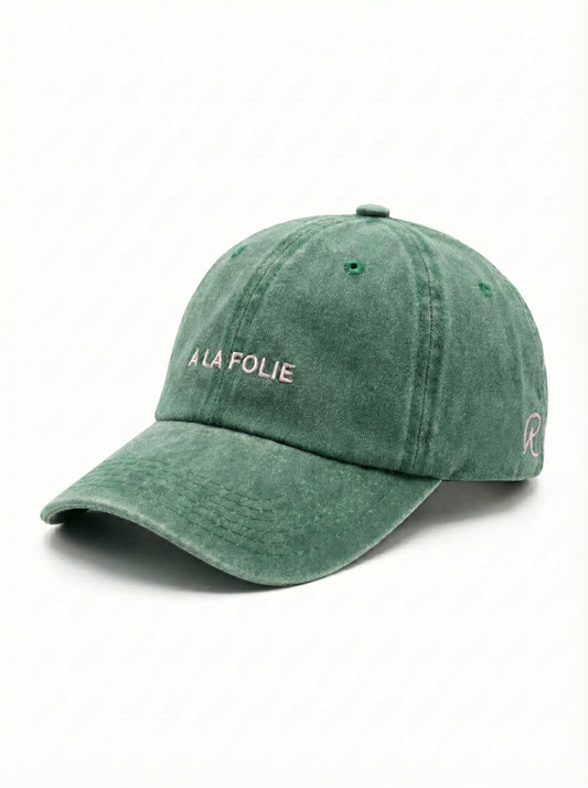 A La Folie Washed Green Cap