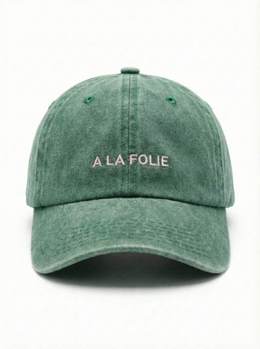 A La Folie Washed Green Cap